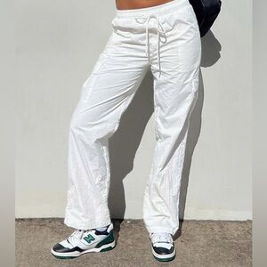 Princess Polly Flossie Parachute Pants White